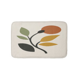 Alfombrilla De Baño Botánico beige, marrón y verde