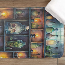 Alfombrilla De Baño Botellas de poción gótica - Apoteario oscuro