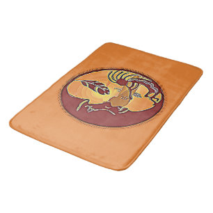 Alfombrilla De Baño Botón de paisaje - Kokopelli Luna Pluma 1