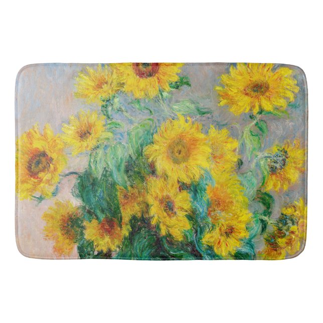 Alfombrilla De Baño Bouquet de los girasoles Claude Monet (Anverso)