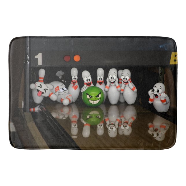 Alfombrilla De Baño Bowling caricature (Anverso)