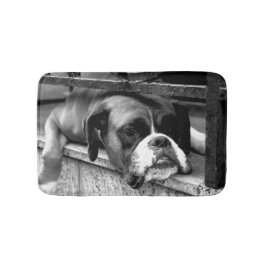Alfombrilla De Baño Boxer Dog En Windowsill Bmcna