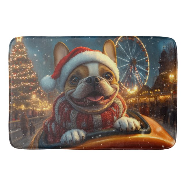 Alfombrilla De Baño Boxer Dog Roller Coaster Navidades (Anverso)