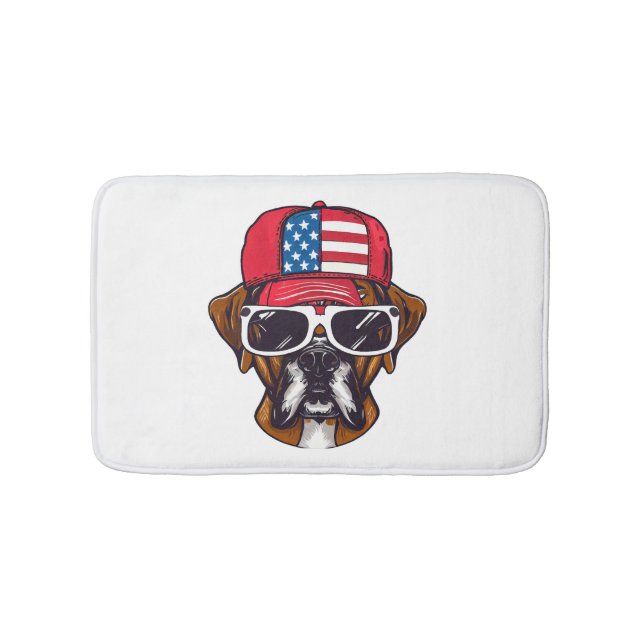 Alfombrilla De Baño Boxer Dog USA (Anverso)