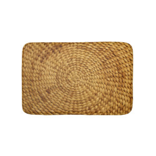 Alfombrilla De Baño Brasa tejida: Auténtica marrón texturada