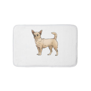 Alfombrilla De Baño Brave Chihuahua Blue