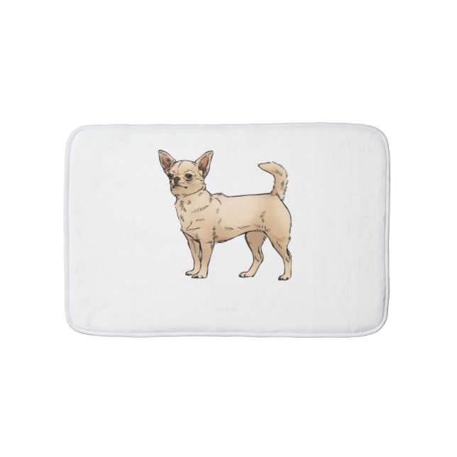 Alfombrilla De Baño Brave Chihuahua Blue (Anverso)