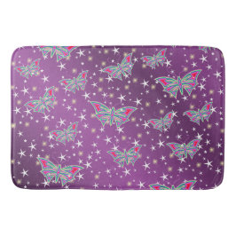 Alfombrilla De Baño brillante, brillante, mariposas exclusivas + patró