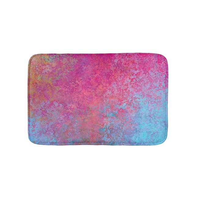 Alfombrilla De Baño Brillante Magenta Sunset Abstract Acrylon Pour (Anverso)