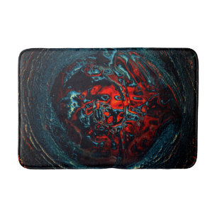 Alfombrilla De Baño Brillo rojo del Océano Inferno