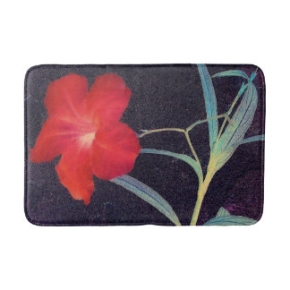 Alfombrilla De Baño Brisa de flores rojas rusas