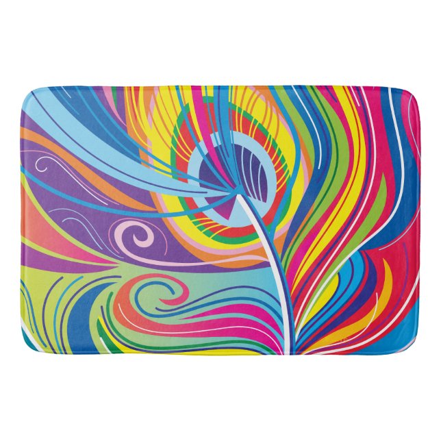Alfombrilla De Baño Brisa de pluma vibrante (Anverso)