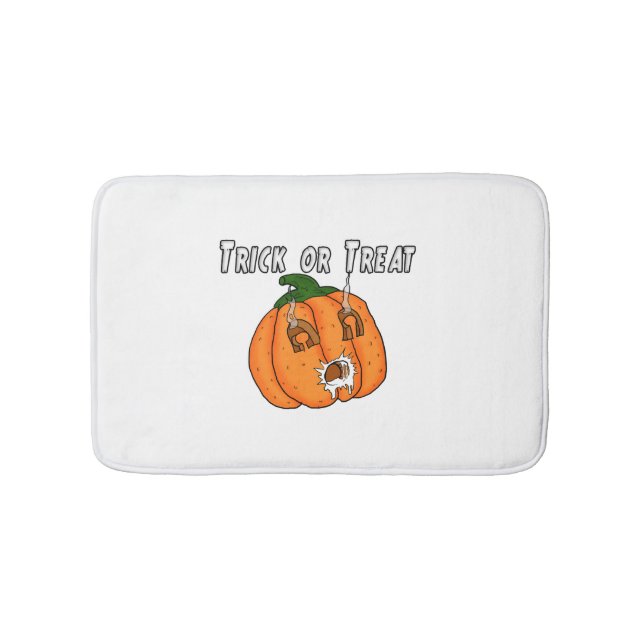 Alfombrilla De Baño Broma de regalos graciosos de calabaza Halloween (Anverso)