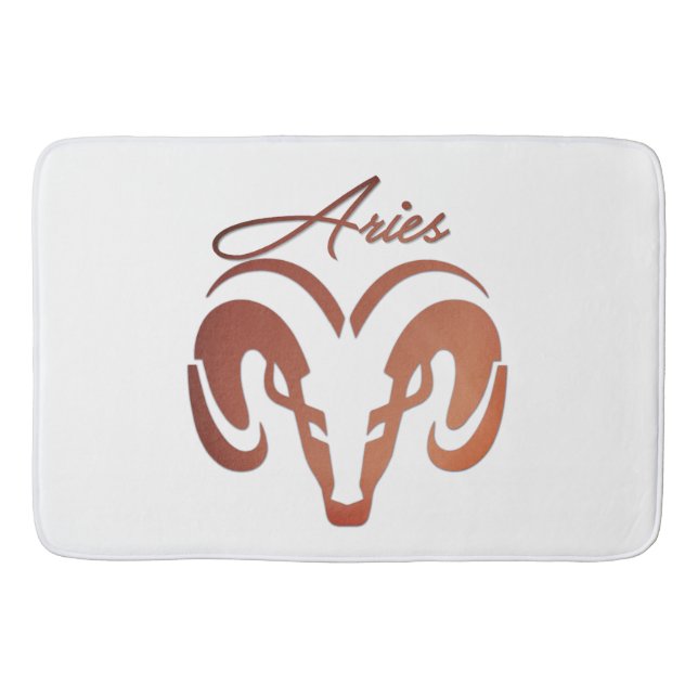 Alfombrilla De Baño Bronze Aries el Ram Zodiac (Anverso)