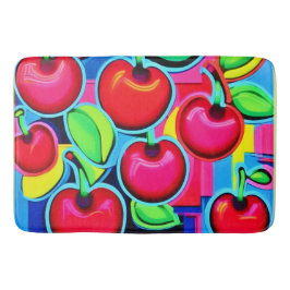 Alfombrilla De Baño Brote de cerezas de arte pop