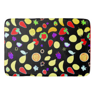 Alfombrilla De Baño Brote de frutas tropicales neonesas