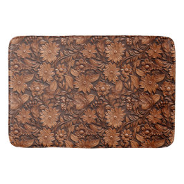 Alfombrilla De Baño Brown Boho Floral