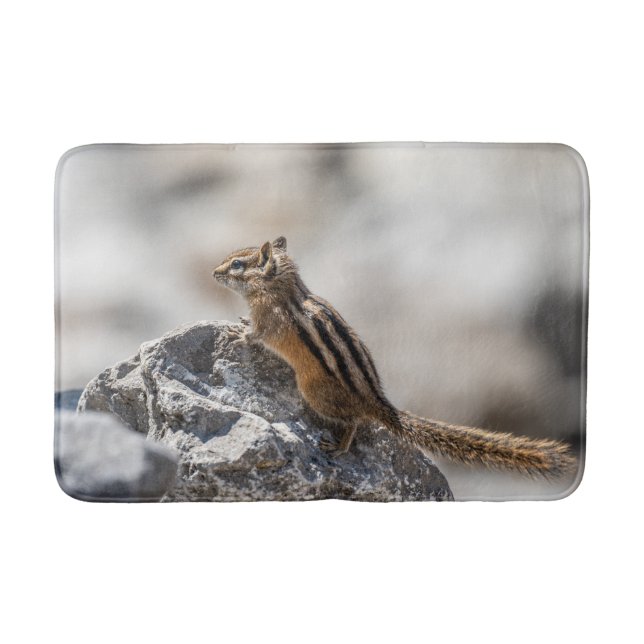 Alfombrilla De Baño Brown Chipmunk Wildlife Photography (Anverso)