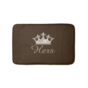 Alfombrilla De Baño Brown Hers Crown Bath Mat
