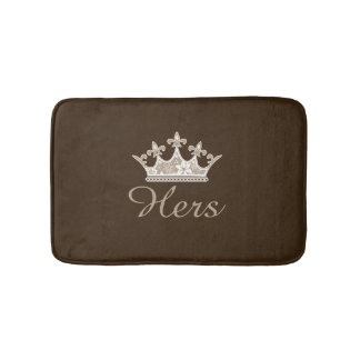 Alfombrilla De Baño Brown Hers Crown Bath Mat