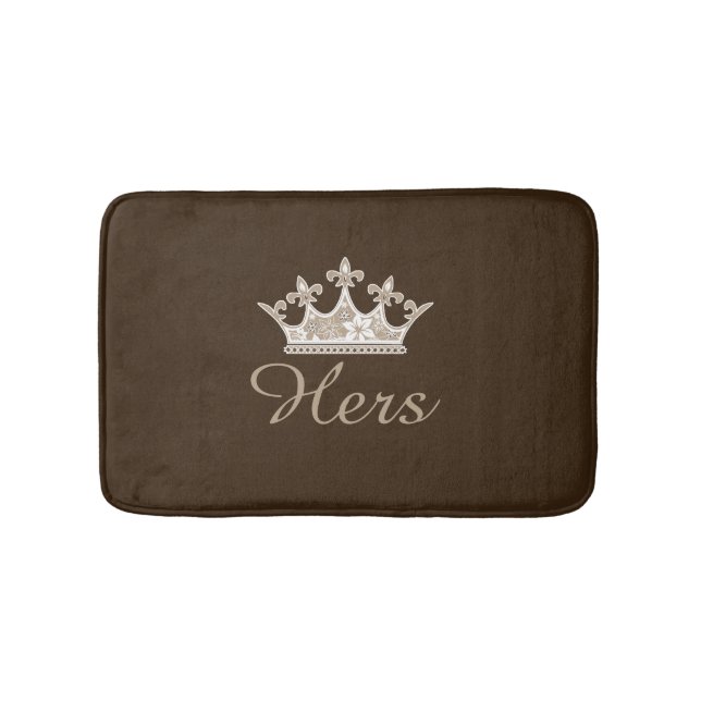 Alfombrilla De Baño Brown Hers Crown Bath Mat (Anverso)