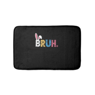 Alfombrilla De Baño Bruh Easter Bunny Cute Meme Para Niños _3