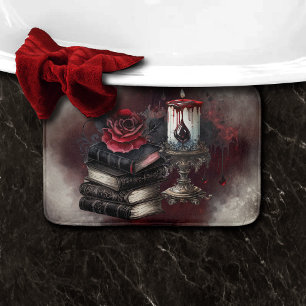 Alfombrilla De Baño Brujería   Tomos de libro de hélice y velas de crá