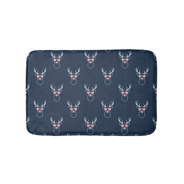 Alfombrilla De Baño Buck Silhouette on Blue Bath Mat (Anverso)