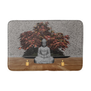 Alfombrilla De Baño Buda en un cuarto - 3D rinden