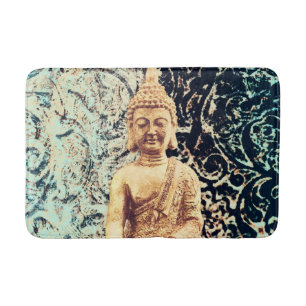 Alfombrilla De Baño Buda sentado en la Tierra Elegante Zen Iluminación