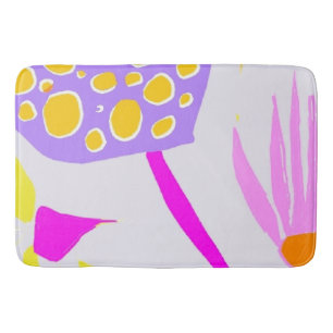 Alfombrilla De Baño Budding botanical illustration bath mat