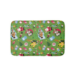 Alfombrilla De Baño Buddy the Elf and Navidades Icons Pattern