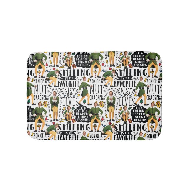Alfombrilla De Baño Buddy the Elf Quote Pattern (Anverso)