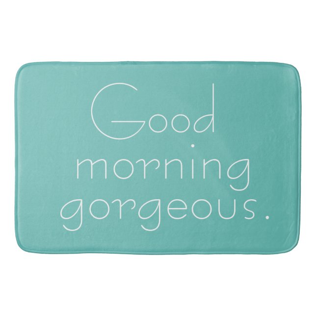 Alfombrilla De Baño Buenos días hermosa (Anverso)