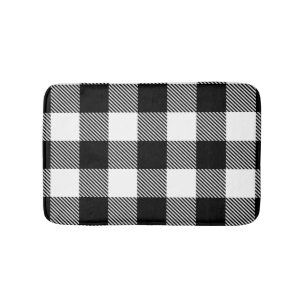 Alfombrilla De Baño Buffalo blanco negro revestido con testamento