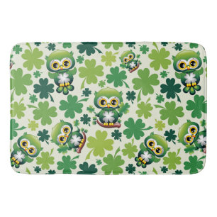 Alfombrilla De Baño Búho Bebé Lindo Dibujo Animado de San Patricio