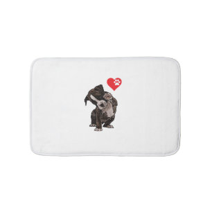 Alfombrilla De Baño Bulldog de cinco corazones de alto nivel me encant