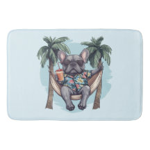 Bulldog Francés con Camiseta Hawaiana