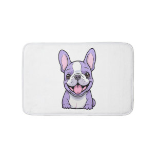 Alfombrilla De Baño Bulldog francés Lilac