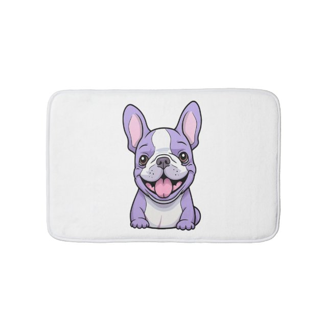 Alfombrilla De Baño Bulldog francés Lilac (Anverso)