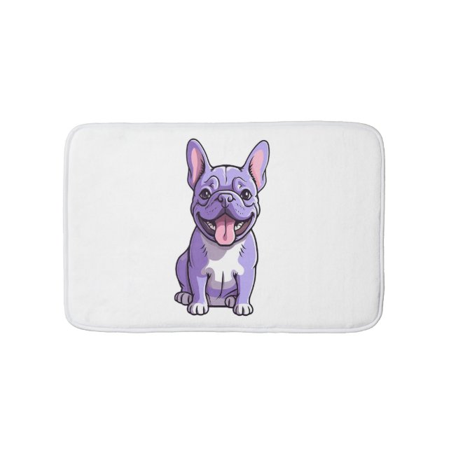 Alfombrilla De Baño Bulldog francés Lilac (Anverso)