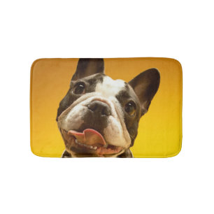 Alfombrilla De Baño Bulldog francés que mira para arriba