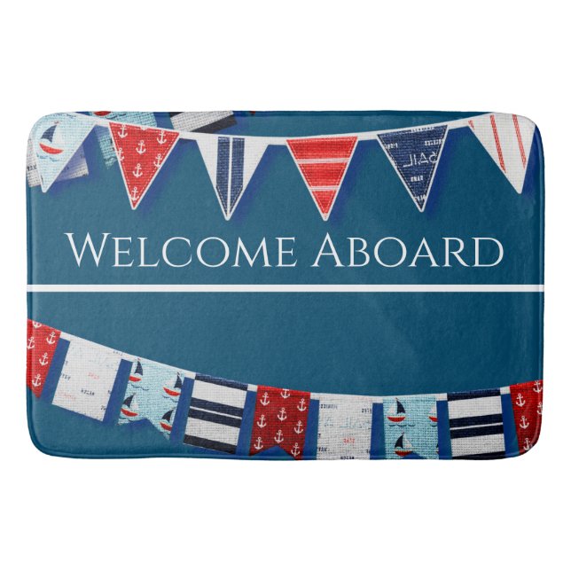 Alfombrilla De Baño Bunting Nautical (Anverso)