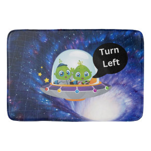 Alfombrilla De Baño buque alienígena de espacio volante ufo disco aguj