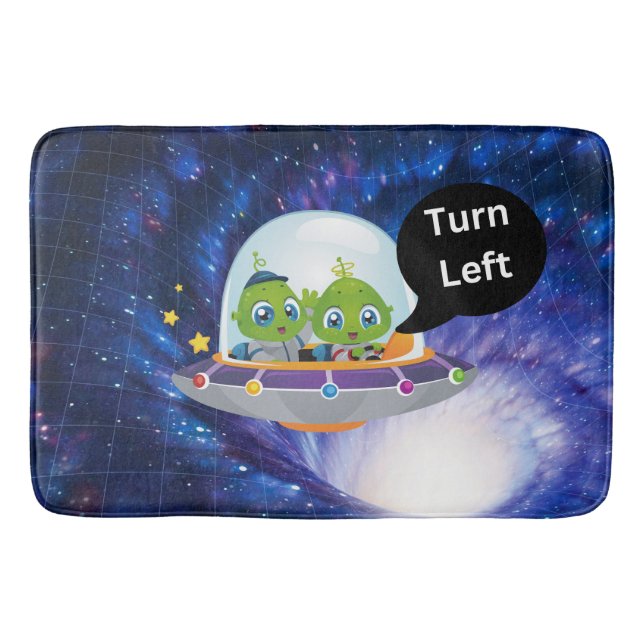 Alfombrilla De Baño buque alienígena de espacio volante ufo disco aguj (Anverso)
