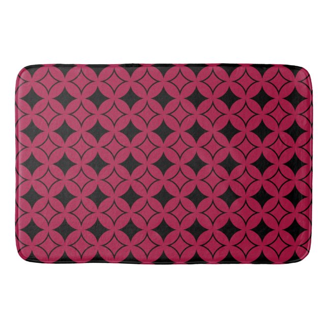 Alfombrilla De Baño Buques rojos y negros (Anverso)
