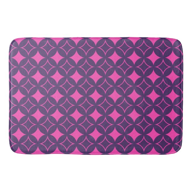 Alfombrilla De Baño Buques rosa y morado (Anverso)
