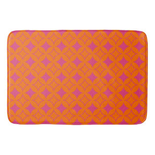 Alfombrilla De Baño Buques rosa y naranja