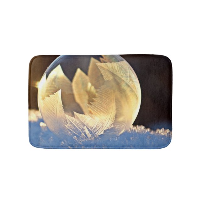 Alfombrilla De Baño Burbuja de jabón en nieve (Anverso)