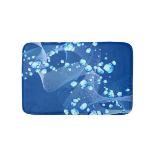 Alfombrilla De Baño Burbujas azules en llamas